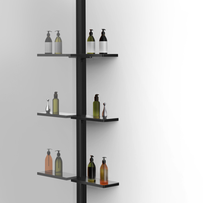 Vincea Walk-In VSW-1HWS900MRB, 900*2000, черный матовый, стекло зеркальное