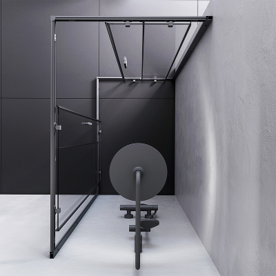 AM.PM Gem S 120х80 W93G-404-120280-BT профиль Черный матовый стекло прозрачное без поддона