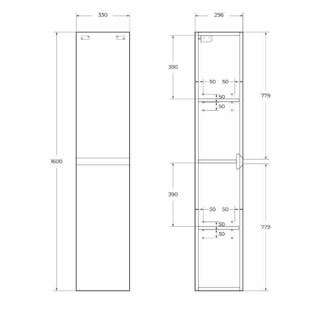 BelBagno Kraft 33 L KRAFT-1600-2A-SC-CG-L подвесной Cemento Grigio
