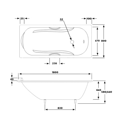 Byon Christa 180х80 с ручками