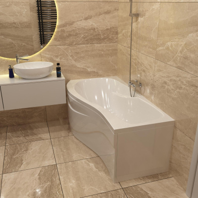 Timo VINO 150x90 L (в комплекте слив, фронтальная панель, каркас)