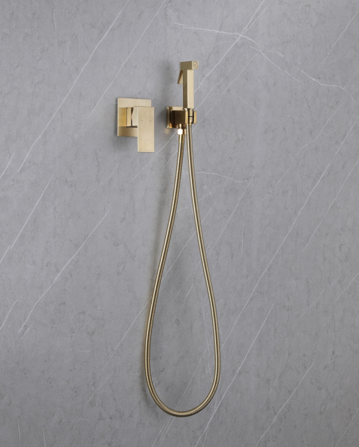 ABBER Daheim AF8225G с гигиеническим душем, золото матовое