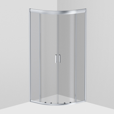 Am.Pm Gem W90G-401-080WT, 80х80 см, стекло прозрачное, профиль матовое серебро