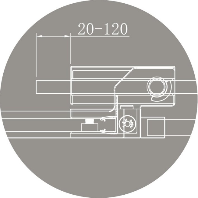 CEZARES SLIDER-A-2-100/110-GRIGIO-Cr без поддона