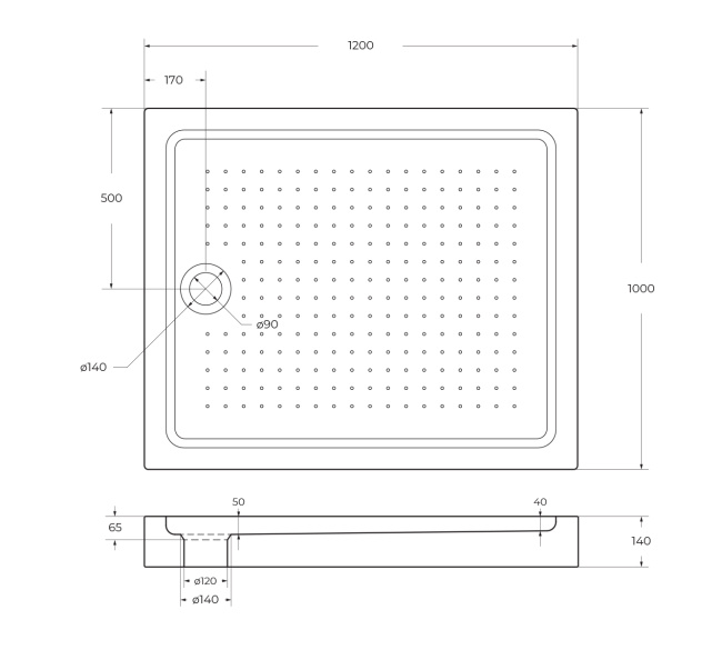 BelBagno TRAY-BB-AH-120/100-15-W
