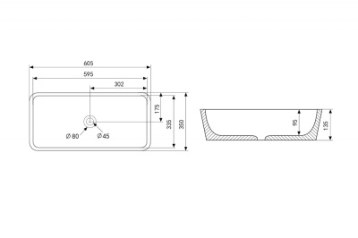Abber Rechteck AC2204MW белая матовая