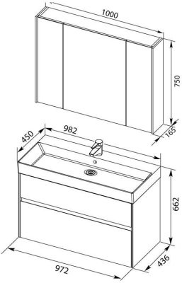 Aquanet Бруклин 100 белый (00207800)
