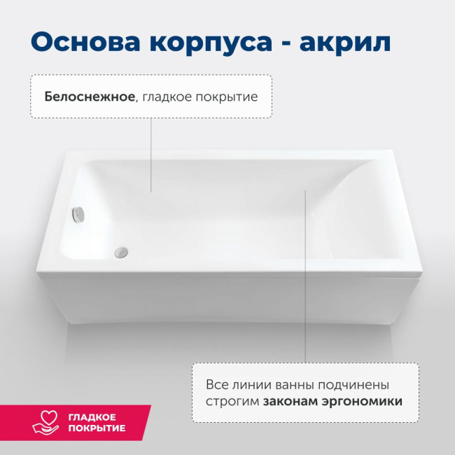 Aquanet Bright 180x70 (с каркасом)