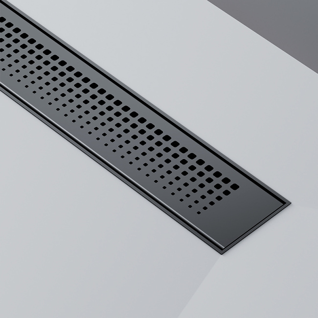 Am.Pm PrimeFlow 70 W02SC-P11-070-01BM с Черной матовой решеткой Cut Gradient