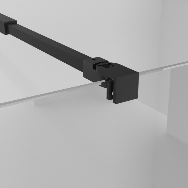 Niagara Nova NG-670-90ВLACK (90*195) черный матовый, стекло прозрачное,1 место