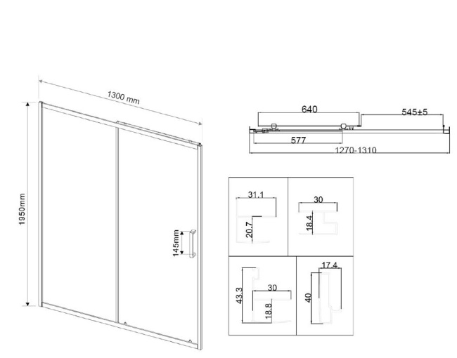 Vincea City VDS-5CT130CL, 1300, хром, стекло прозрачное
