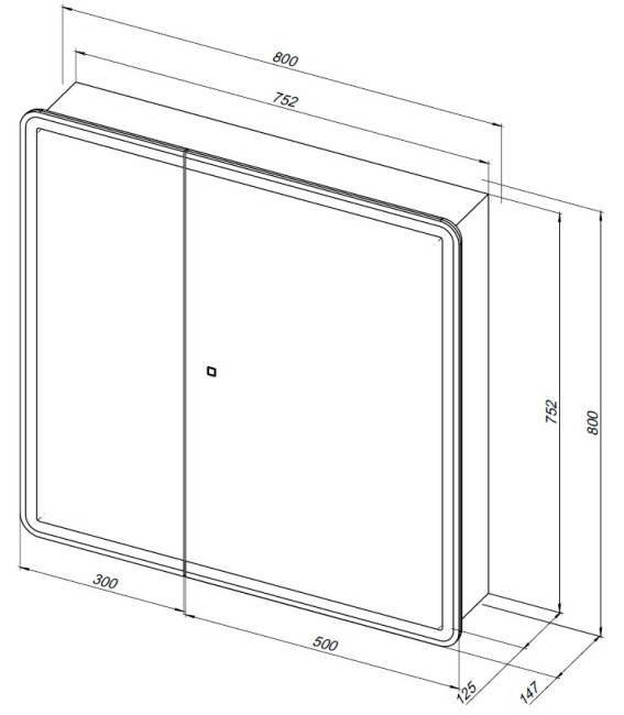 Aquanet Оптима 80 с LED подсветкой