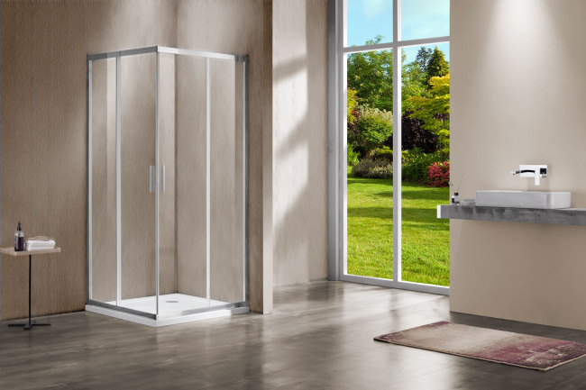Vincea Garda VSS-1G800CL, 800x800, хром, стекло прозрачное без поддона