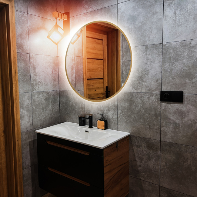 Abber Mond AG6204SCG-0.77 с подсветкой, бесконтактный выключатель, диммер, золото