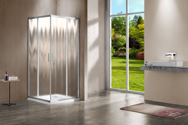 Vincea Garda VSS-1G9010CH, 1000x900, хром, стекло шиншилла без поддона