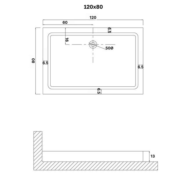 Niagara NG-P1280-14Q (120х80х13) прямоугольник,1 место