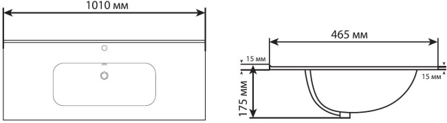 Aquanet Flat 100 черная матовая