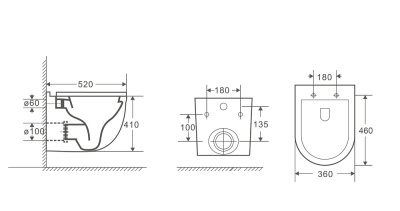 Унитаз с инсталляцией WeltWasser AMBERG 506 ST + HEIMBACH 043 GL-WT + AMBERG RD-BL