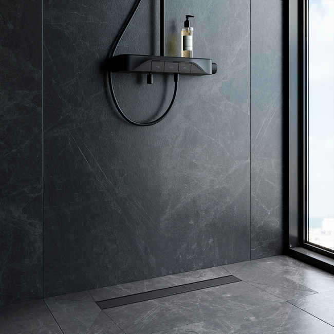 Am.Pm PrimeFlow 60 W02SC-U11-060-04BM с Черной матовой решеткой / под плитку Tile