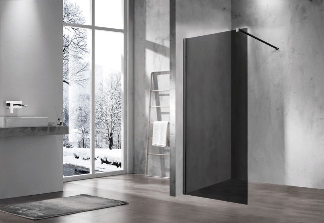 Vincea Walk-In VSW-1H800CGB, 800x2000, черный матовый, стекло тонированное