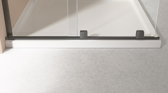 Vincea Walk-In VSW-4WSL120CLGM-L, левая, 1200*2000, вороненая сталь, стекло прозрачное