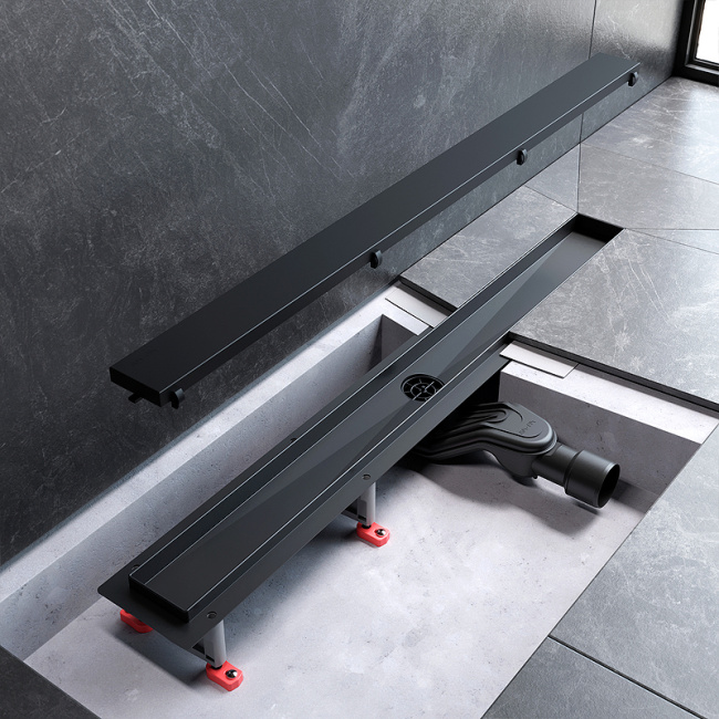 Am.Pm MasterFlow 80 W01SC-U11-080-04BM с Черной матовой решеткой / под плитку Tile