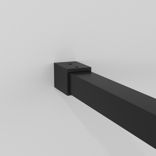 Niagara Nova NG-670-90ВLACK (90*195) черный матовый, стекло прозрачное,1 место