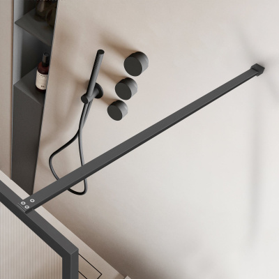 Vincea Walk-In HP Art VSW-1HP100FLGM, 1000*2000, вороненая сталь, стекло рифленое