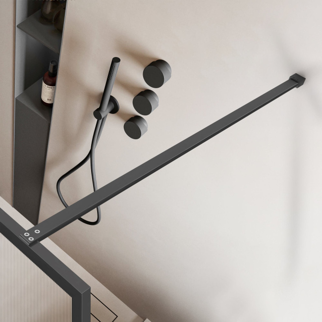 Vincea Walk-In HP Art VSW-1HP100FLGM, 1000*2000, вороненая сталь, стекло рифленое