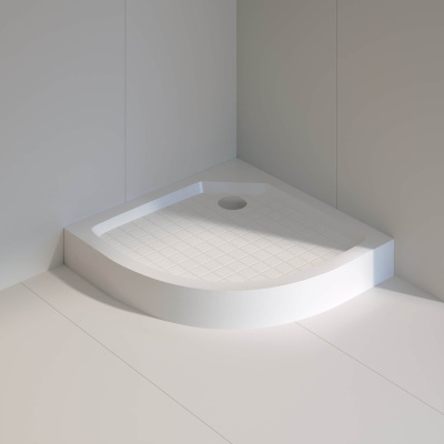 RGW SMC/R-9090W Белый/Полукруг   (8 ножек в комплекте )/90* 90*140 (сифон приобретается отдельно)