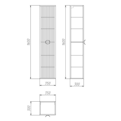 Grossman АТРИО-35 см универсальный, белый глянец (303509)