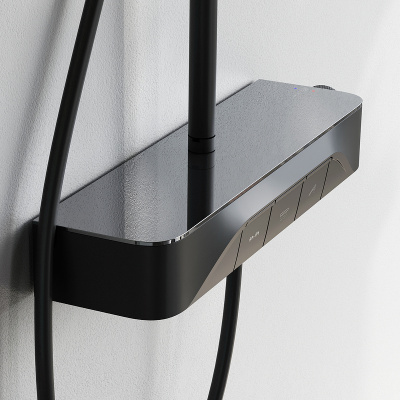 AM.PM Func F078F222 с термостатом Черная матовая