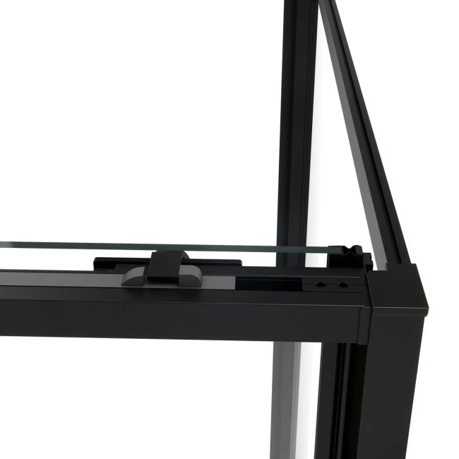 Vincea Slim Soft VSR-1SS8011CLB, 1100*800, черный, стекло прозрачное