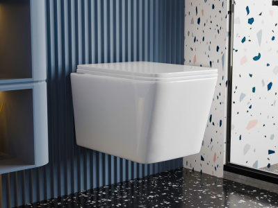 Унитаз Abber Rechteck AC1201T белый, безободковый, смыв торнадо